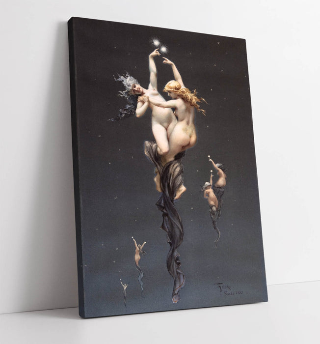 Canvas Wall Art – Luis Ricardo Falero Twin Stars Painting Print on Archival Grade Canvas
