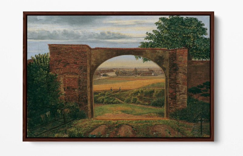 Canvas Wall Art - Thomas Ender The Cemetery Gate | Float Effect Premium Print