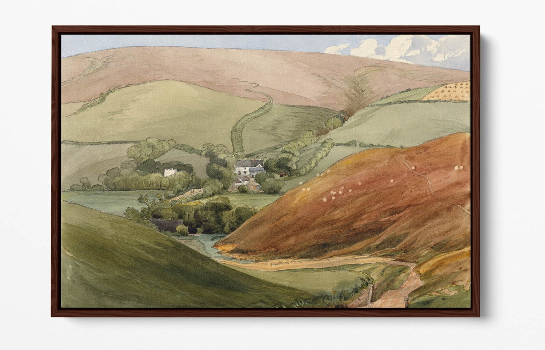 Float Effect Canvas Art - Oare Village by James Bulwer | Premium Ready To Hang Wall Decor