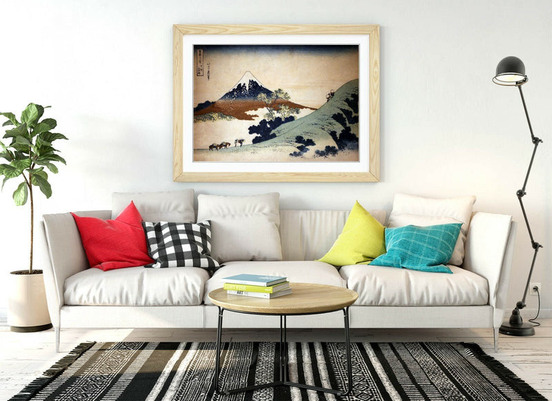 Framed Art Poster – Mount Fuji Artwork With Natural Wood Frame & Matte Paper Print