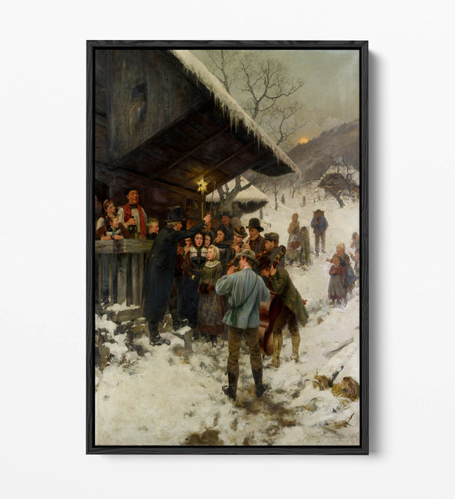 HANS BACHMANN, A CHRISTMAS CAROL IN LUCERNE -FLOAT EFFECT CANVAS WALL ART PRINT