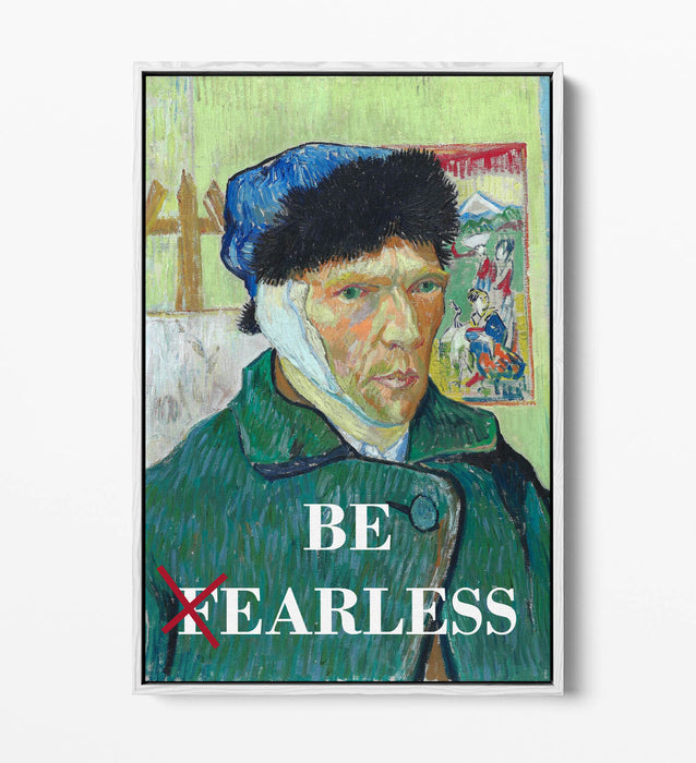 Canvas Wall Art | Funny Van Gogh Portrait 'Be Earless' Float Effect Print