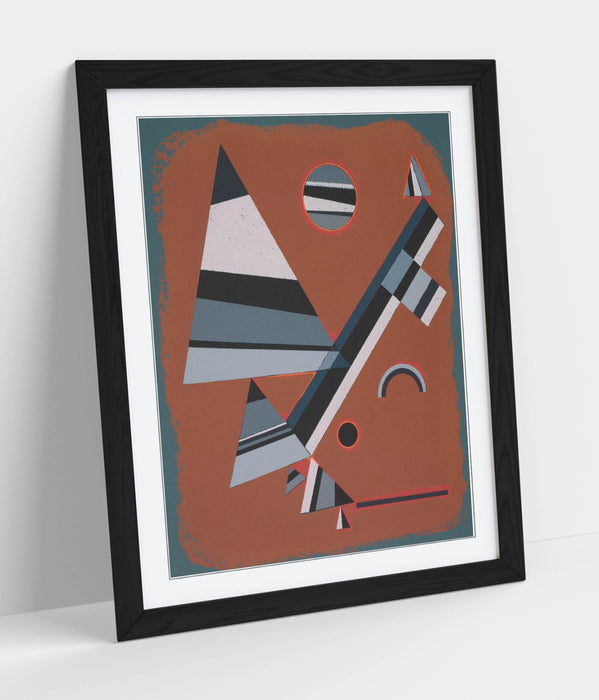 Framed Wall Art Poster – Kandinsky Gris Abstract Art Print With Gallery Style Frame