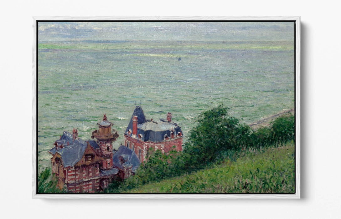 GUSTAVE CAILLEBOTTE, VILLAS AT TROUVILLE -FLOAT EFFECT CANVAS WALL ART PRINT