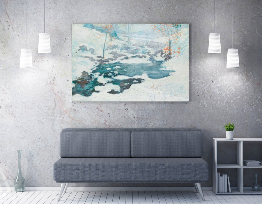 Canvas Wall Art - John Henry Twachtman Icebound Print | Handmade UK Artwork