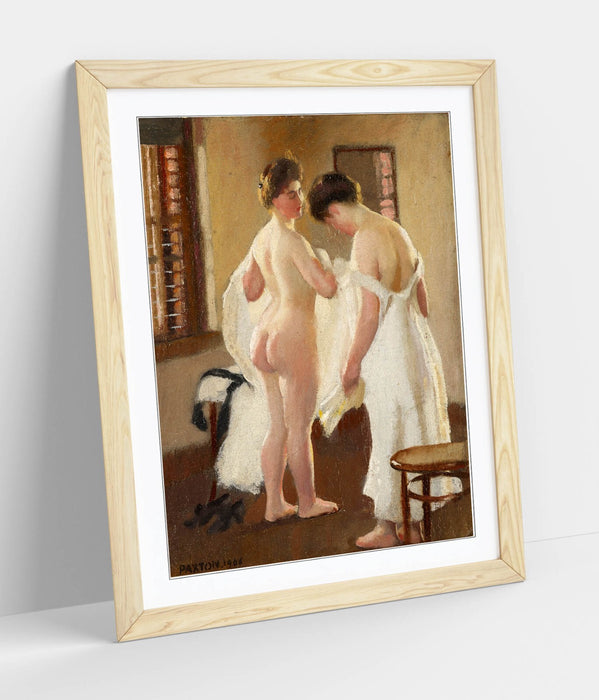 Framed Wall Art - William McGregor Paxton Women Dressing Painting Print 4 Sizes