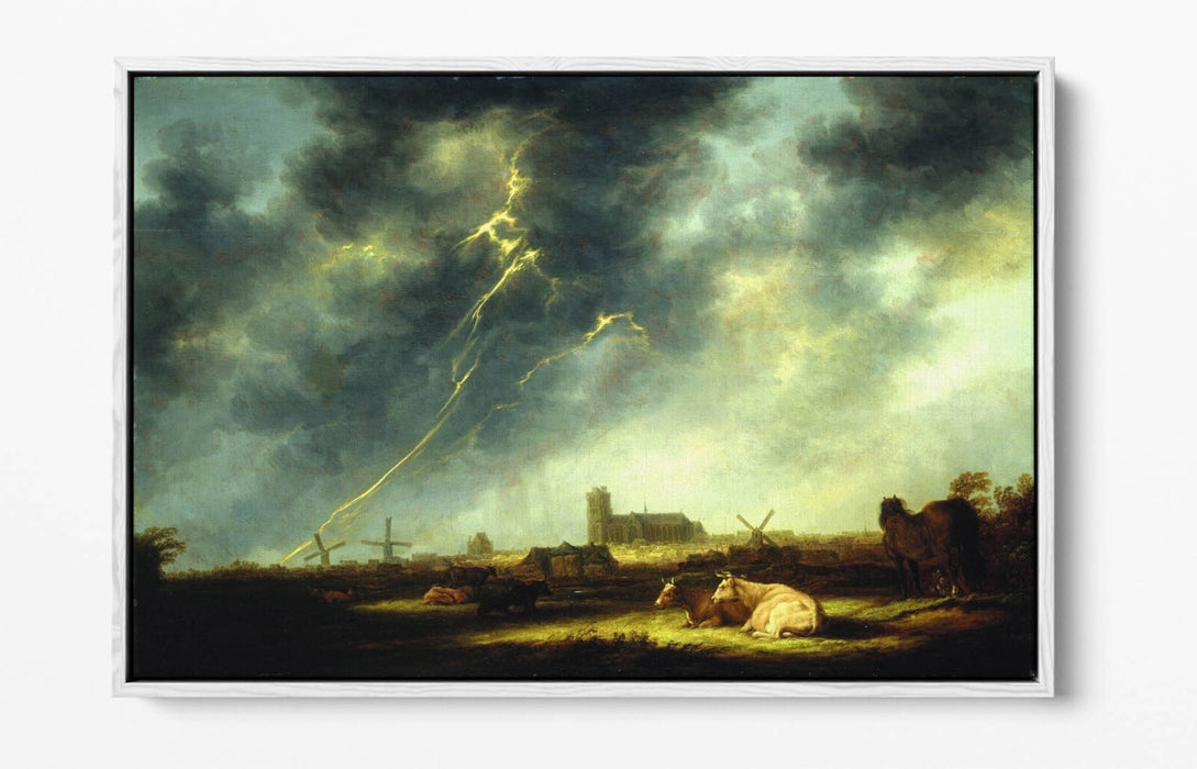 Canvas Wall Art Print – Aelbert Cuyp Thunderstorm | Premium Float Effect Canvas