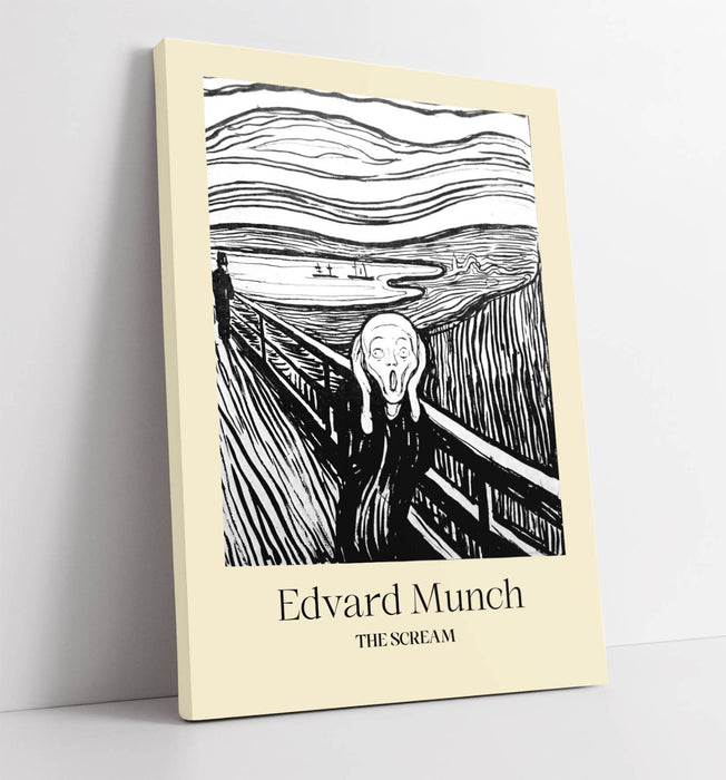 EDVARD MUNCH, LITHOGRATH SCREAM POSTER -CANVAS WALL ART ARTWORK PAINTING PRINT