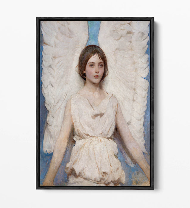 Float Effect Canvas Art - Angel Print on 30mm Deep MDF Frame with Satin Finish