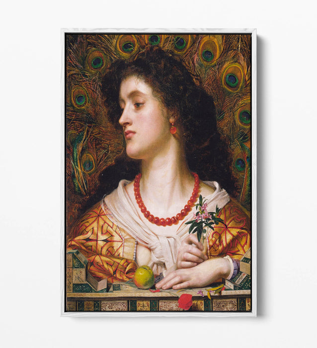 FREDERICK SANDYS, VIVIEN -FLOAT EFFECT CANVAS WALL ART PRINT