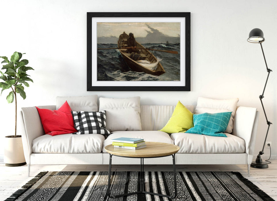 Framed Wall Art Poster – Winslow Homer The Fog Warning Print | Handmade UK