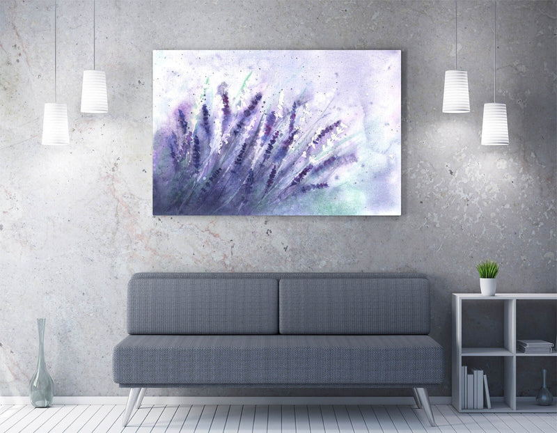 Lavender Canvas Wall Art – Watercolour Flower Print on Archival Grade Canvas
