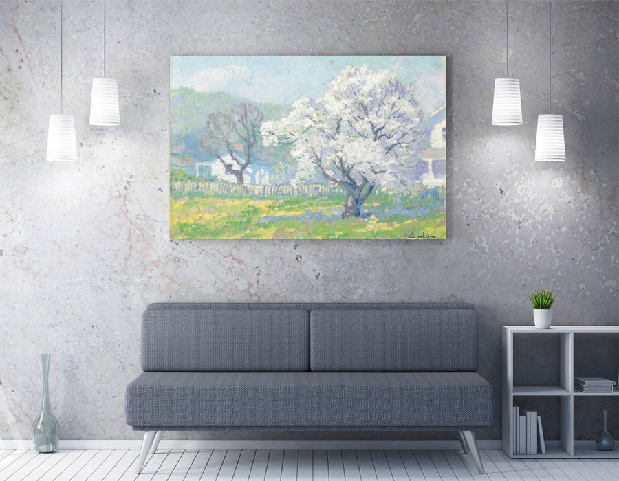 FRANK NUDERSCHER, CHERRY BLOSSOMS -CANVAS WALL ARTWORK PIC PRINT