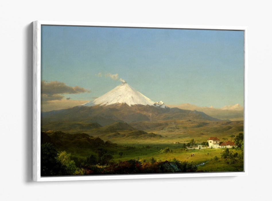 FREDERIC EDWIN CHURCH, COTOPAXI -FLOAT EFFECT CANVAS WALL ART PRINT