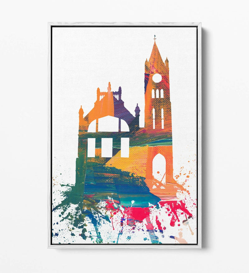 Canvas Wall Art - Handmade Float Effect Derry City Guildhall on Premium MDF Frame