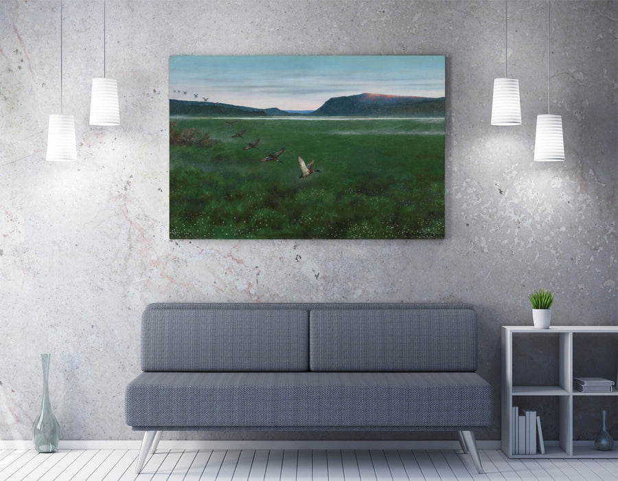 THEODOR KITTELSEN, THE TWELVE WILD DUCKS -CANVAS WALL ART ARTWORK PRINT