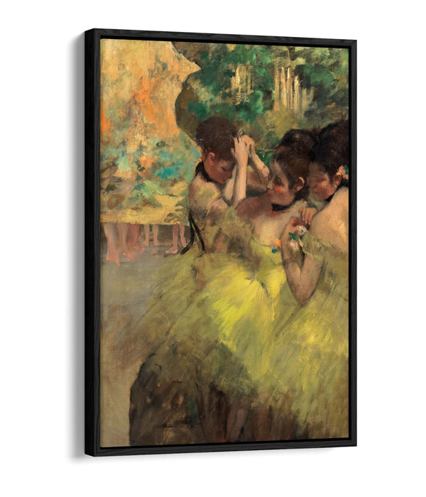 EDGAR DEGAS, YELLOW DANCERS -FLOAT EFFECT CANVAS WALL ART PRINT
