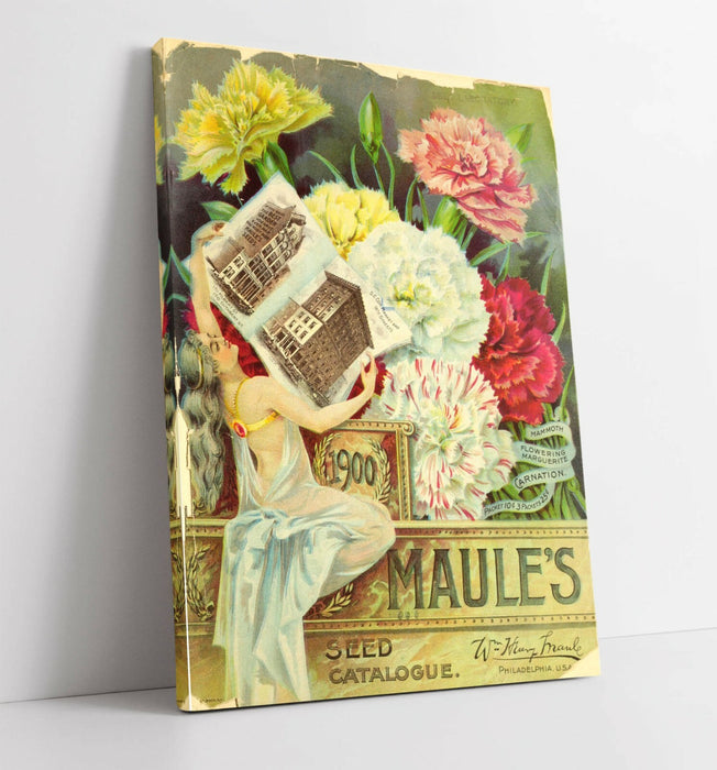 QUIRKY VINTAGE FLOWERS ADVERTISEMENT ART POSTER -CANVAS WALL ART PICTURE PRINT