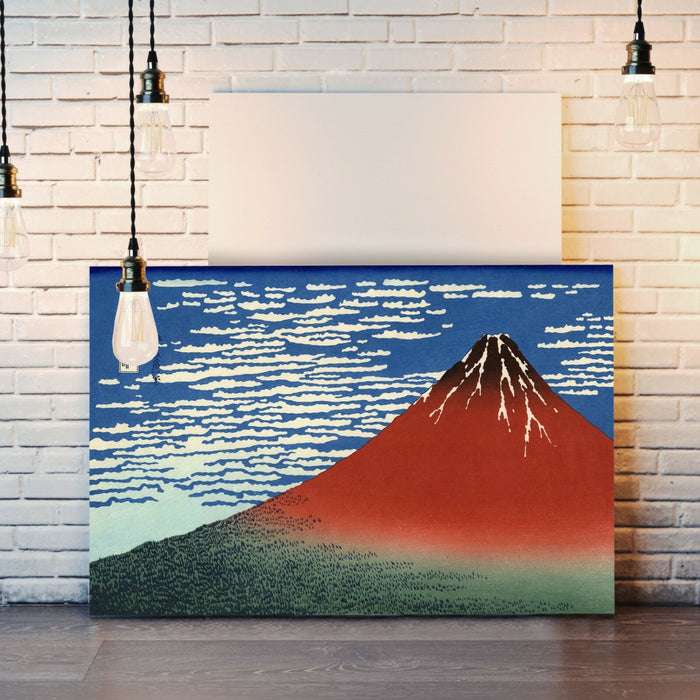 Canvas Wall Art – Hokusai Mount Fuji Framed Print | 30mm Deep Frame, Premium Varnish