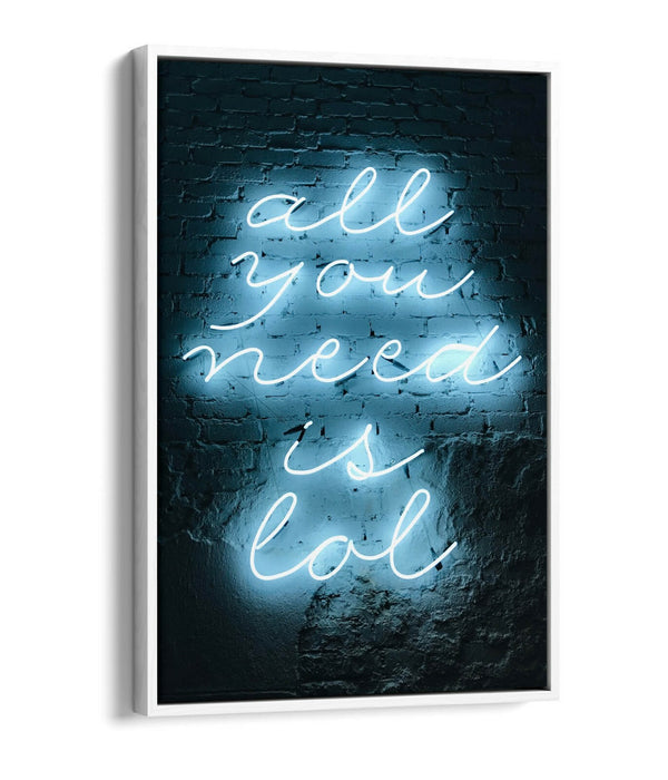 Float Effect Canvas Art – Neon Sign Graffiti Print | Premium Varnish Finish
