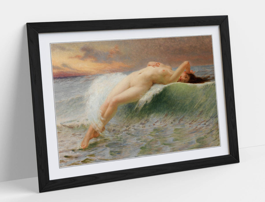 Framed Wall Art Poster - Guillaume Seignac Wave Painting Print | Handmade UK