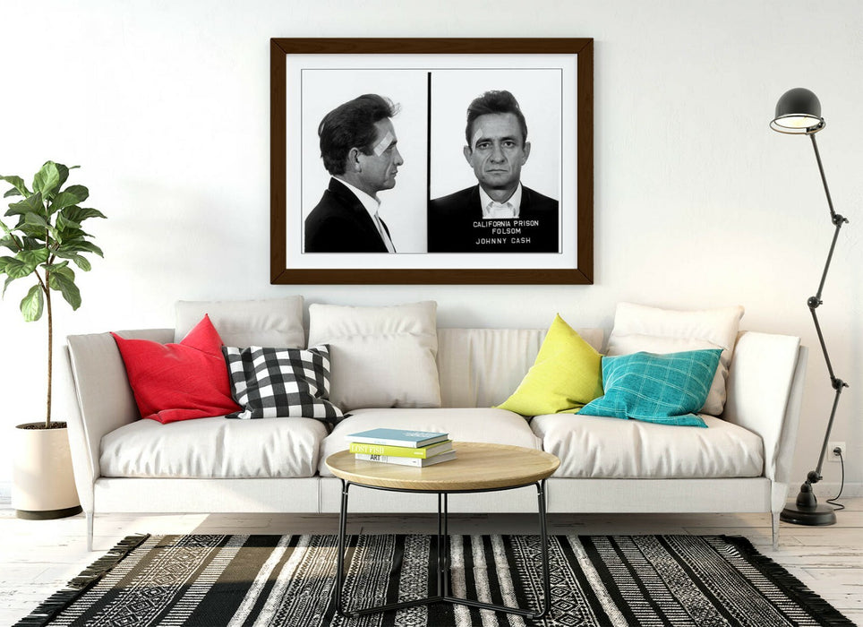 JOHNNY CASH MUGSHOT 2 -ART FRAMED POSTER PICTURE PRINT ARTWORK- BLACK & WHITE