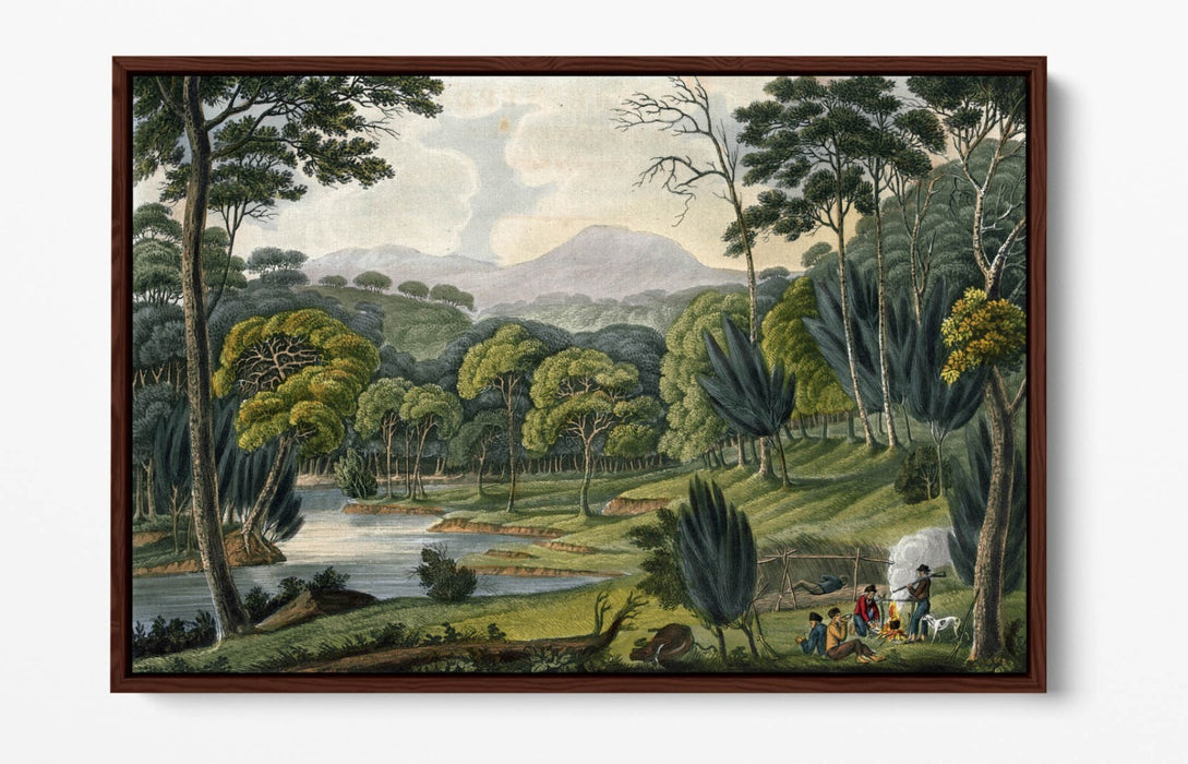 Canvas Wall Art - Joseph Lycett Print | Float Effect Canvas Art Print, Handmade UK