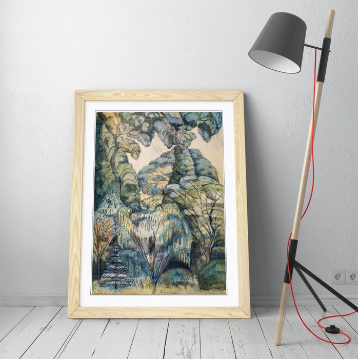 Framed Wall Art - Paul Nash Trees Bird Garden Print | Handmade UK Art Poster