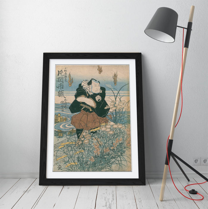 Samurai Wall Art - Utagawa Kunisada Framed Poster Print | Handmade UK