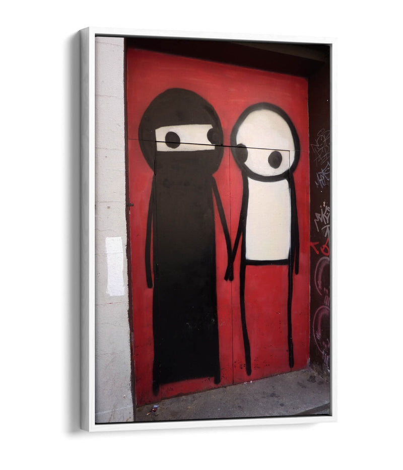 Graffiti Canvas Art - Muslim Graffiti Print on Float Effect Canvas Wall Art