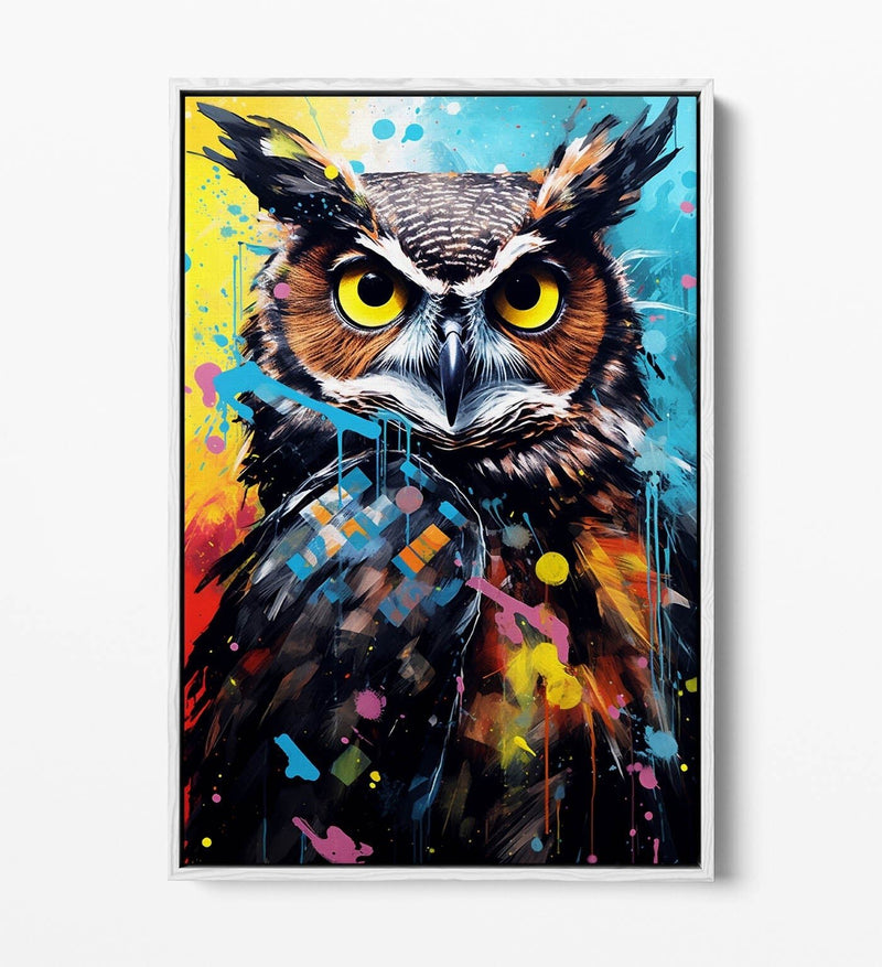 Canvas Art Print - Abstract Wall Art With Float Frame | Colourful Contemporary Decor