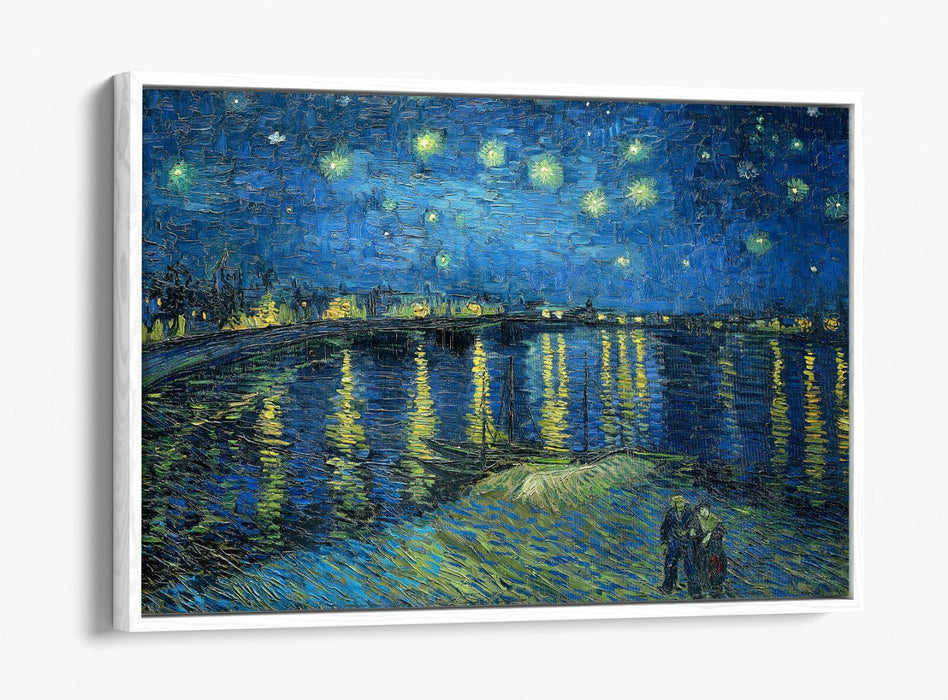 VAN GOGH STARRY NIGHT OVER THE RHONE -FLOAT EFFECT CANVAS WALL ART PIC PRINT-