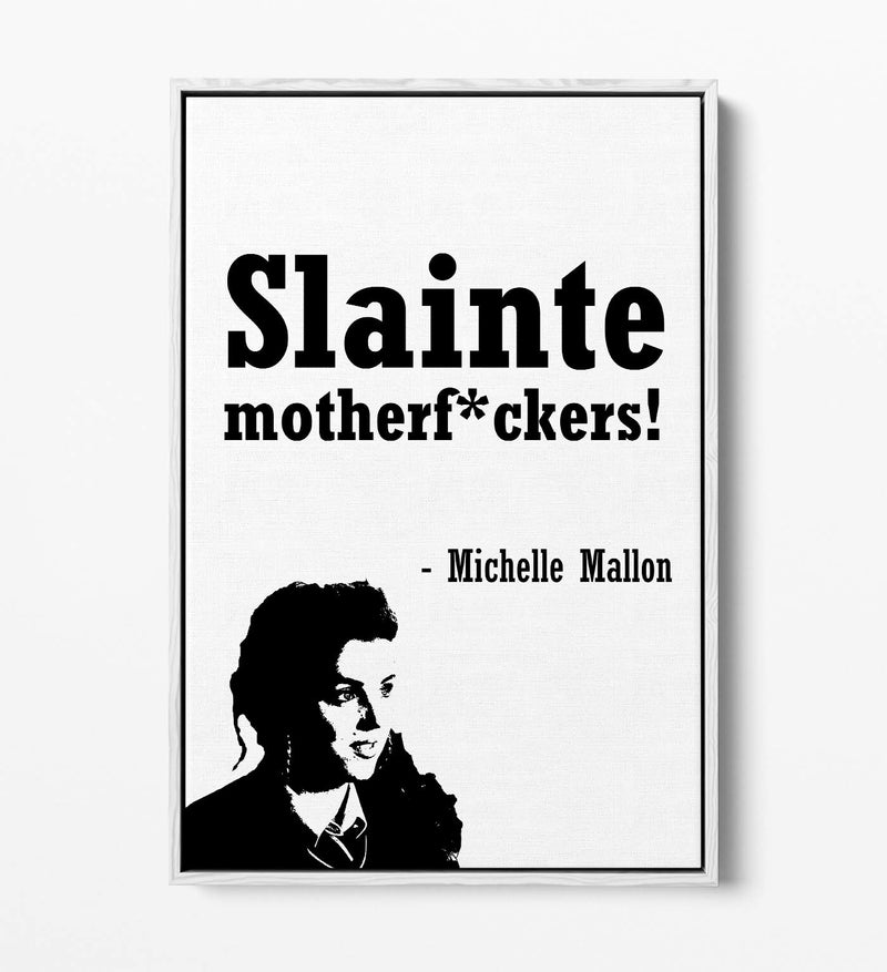 Irish Canvas Art - Handmade Float Effect Canvas Print With Funny Irish Quote