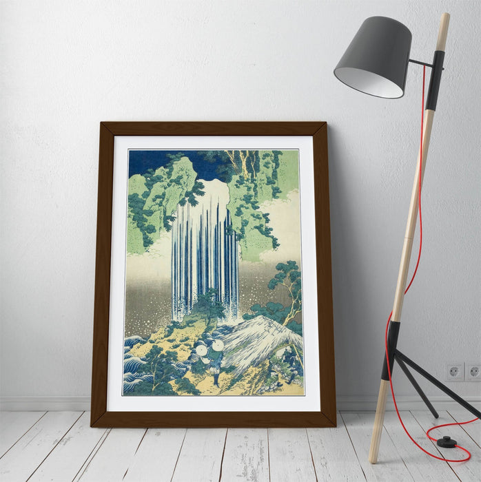 Framed Art Poster - Katsushika Hokusai Yoro Waterfall Japanese Wall Art Print