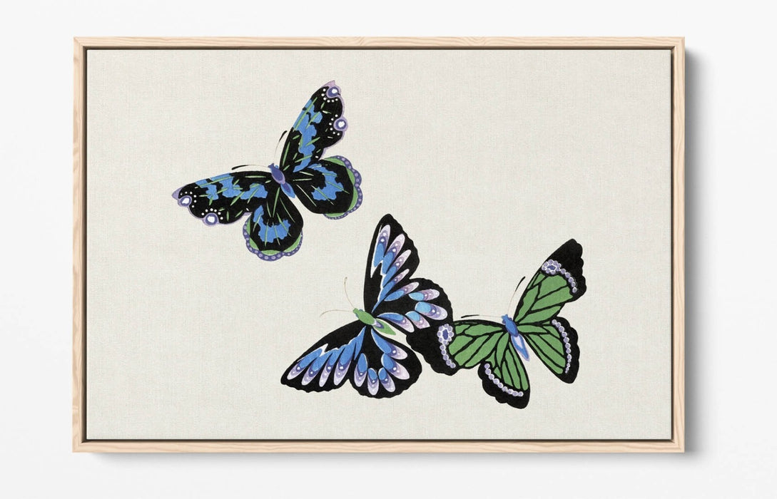 Canvas Wall Art – Handmade Butterfly Wall Decor With Float Effect Canvas Print