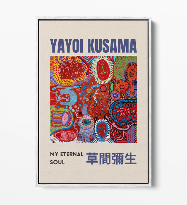 Float Effect Canvas Art – Yayoi Kusama Abstract Modern Wall Decor Print