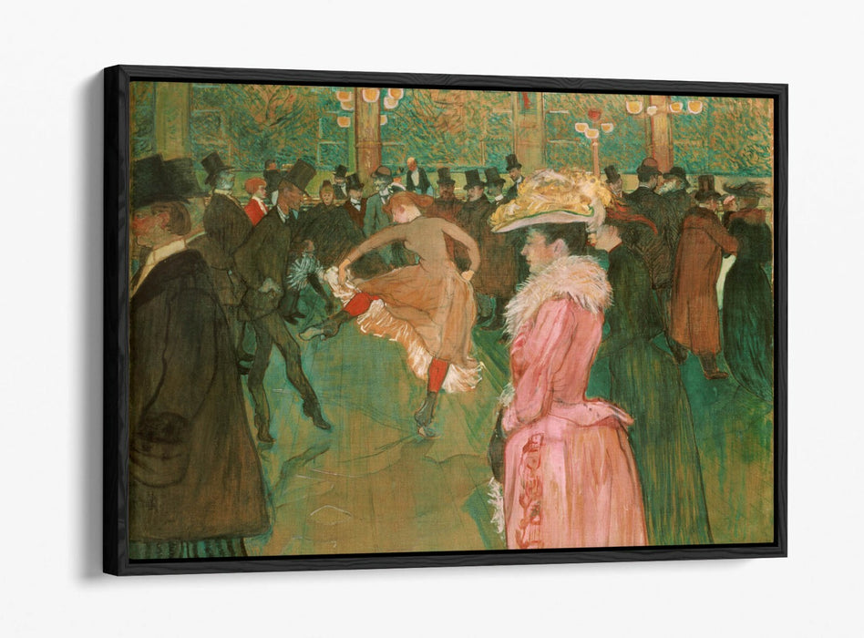 HENRI LAUTREC MOULIN ROUGE -FLOAT EFFECT CANVAS WALL ART PIC PRINT- PINK