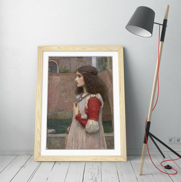 JOHN WILLIAM WATERHOUSE, JULIET -ART FRAMED POSTER PICTURE PRINT ARTWORK- BEIGE