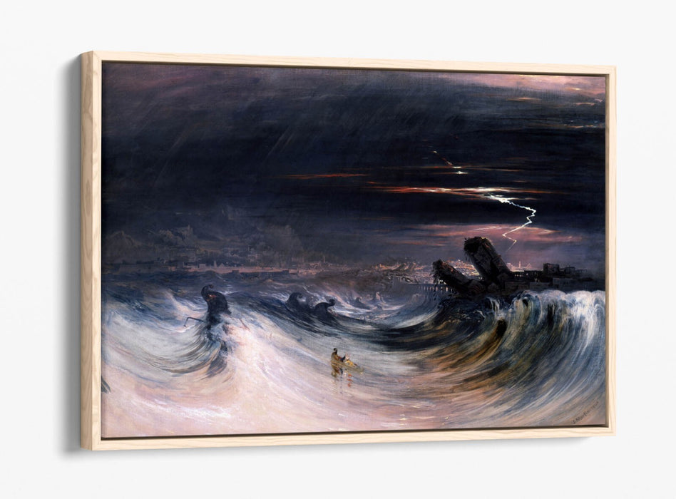 Canvas Wall Art Print - John Martin Artwork | Destruction of Tyre on Float Effect Canvas