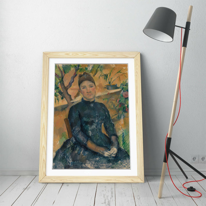 PAUL CÉZANNE, MADAME CÉZANNE IN GREENHOUSE -FRAMED ART PICTURE PRINT ARTWORK