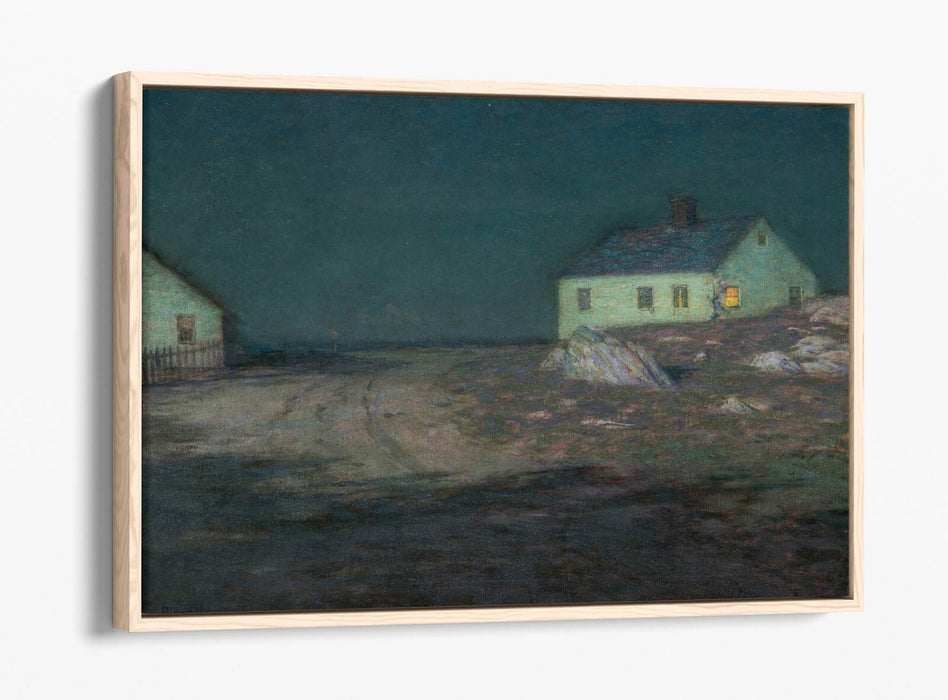 L. BIRGE HARRISON, THE HARBOR LIGHT -FLOAT EFFECT CANVAS WALL ART PRINT