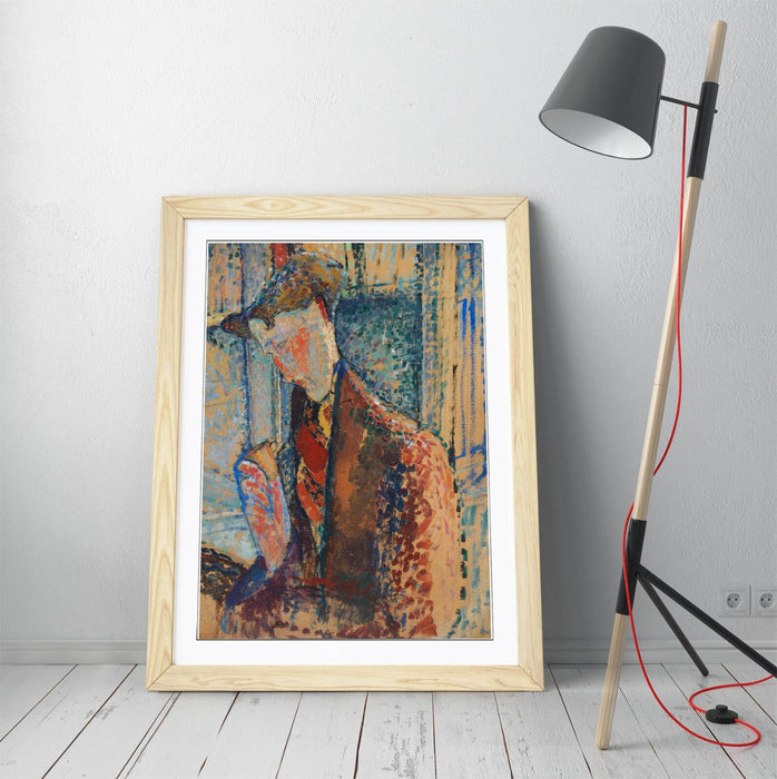 Framed Wall Art - Amedeo Modigliani Reverie Poster Print | Handmade UK Woodgrain Frame