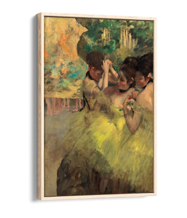 EDGAR DEGAS, YELLOW DANCERS -FLOAT EFFECT CANVAS WALL ART PRINT