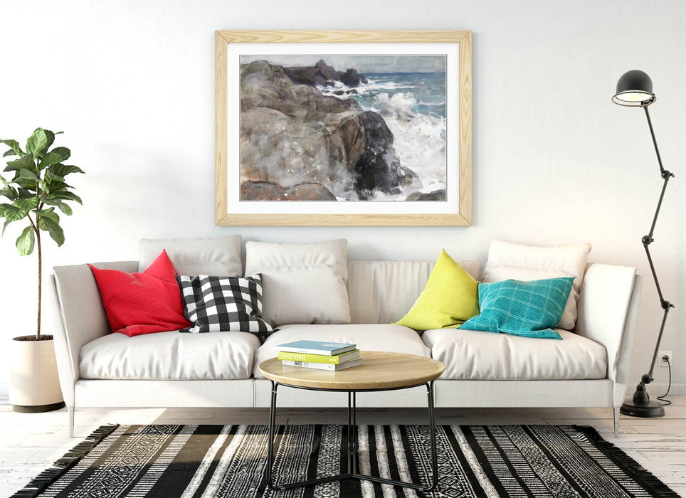 Framed Wall Art - Auguste Lepere Storm Island Yeu Poster Print | UK Made