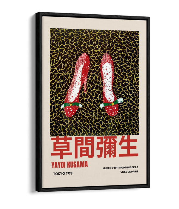 Canvas Art Print | YAYOI KUSAMA Red Shoes - Float Effect, Ready to Hang Wall Decor