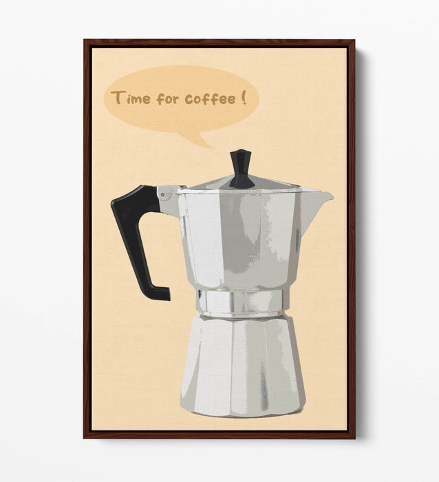 Moka Pot Canvas Art – Handmade Float Effect Canvas With Custom MDF Frame