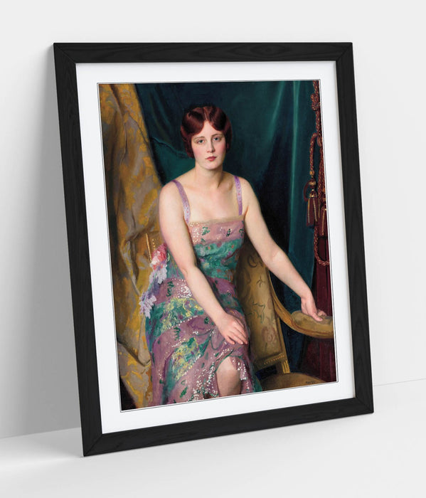 Framed Wall Art - William McGregor Paxton Glitter Painting Print UK Handmade