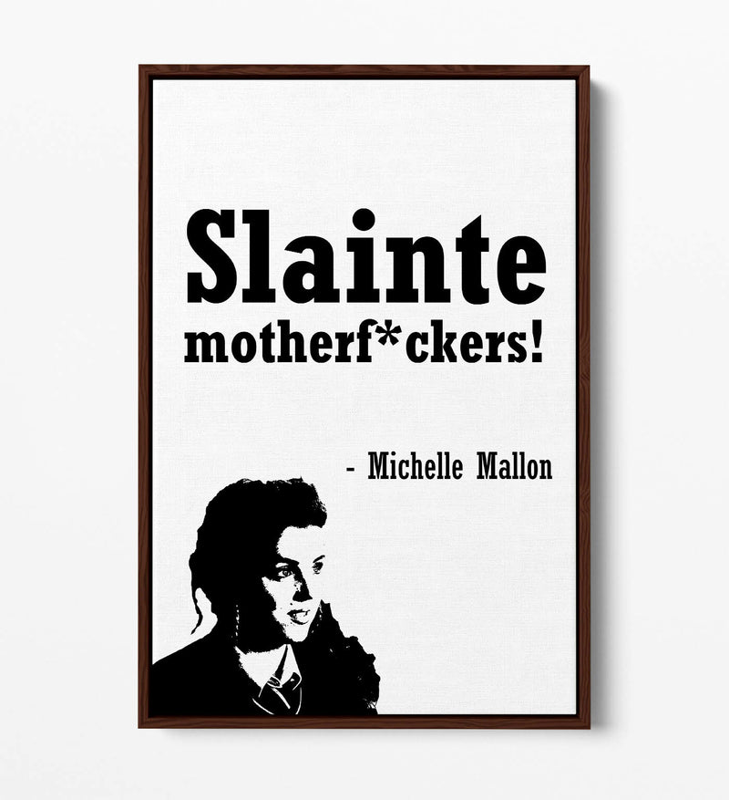 Irish Canvas Art - Handmade Float Effect Canvas Print With Funny Irish Quote