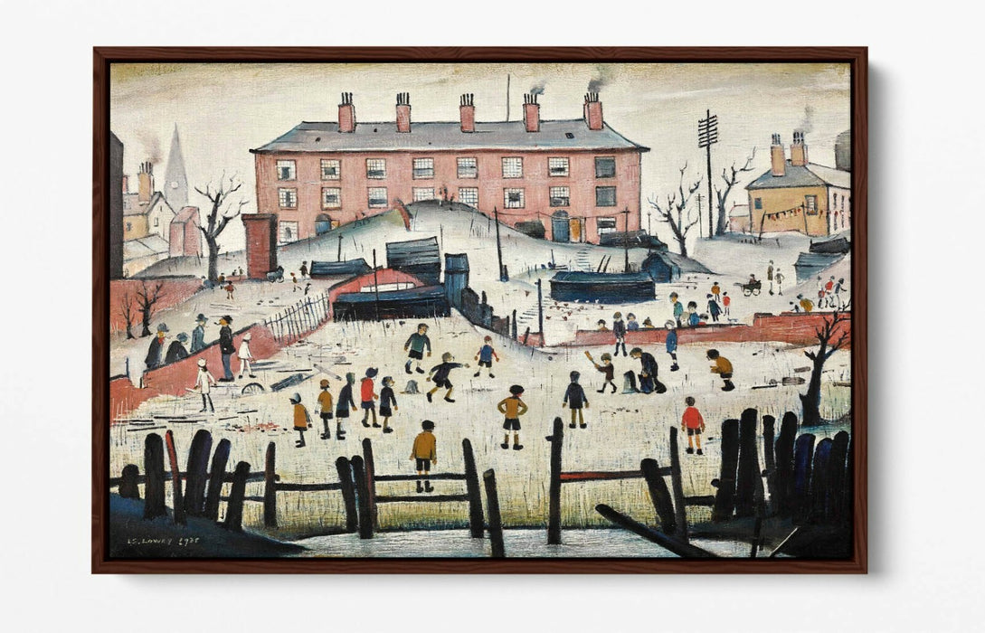 LS LOWRY CRICKET MATCH -FLOAT EFFECT CANVAS WALL ART PIC PRINT GRAFFITI- RED