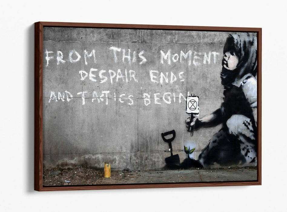 BANKSY EXTINCTION REBELLION STREET ART -FLOAT EFFECT CANVAS WALL ART PIC PRINT-